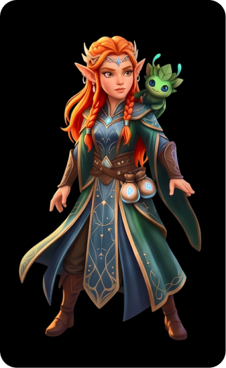 Front view exploration of the fantasy heroine