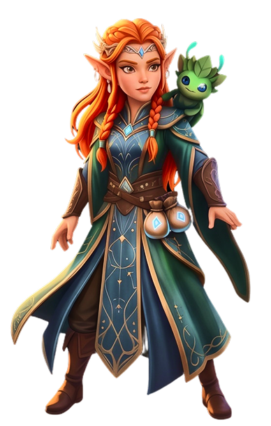 Refined full-length fantasy heroine concept
