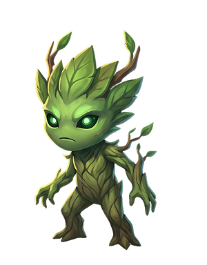Leaf-inspired magical forest companion concept