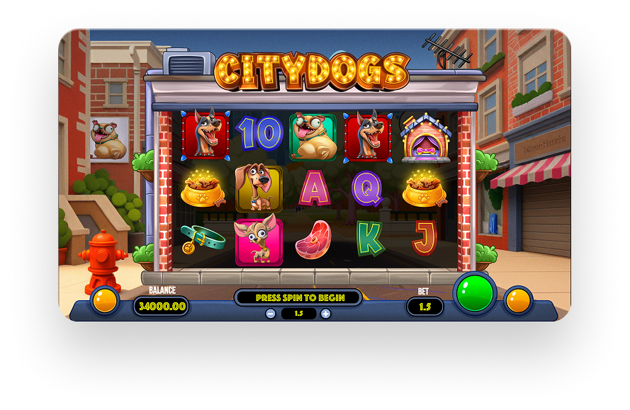 CityDogs slot game in day mode