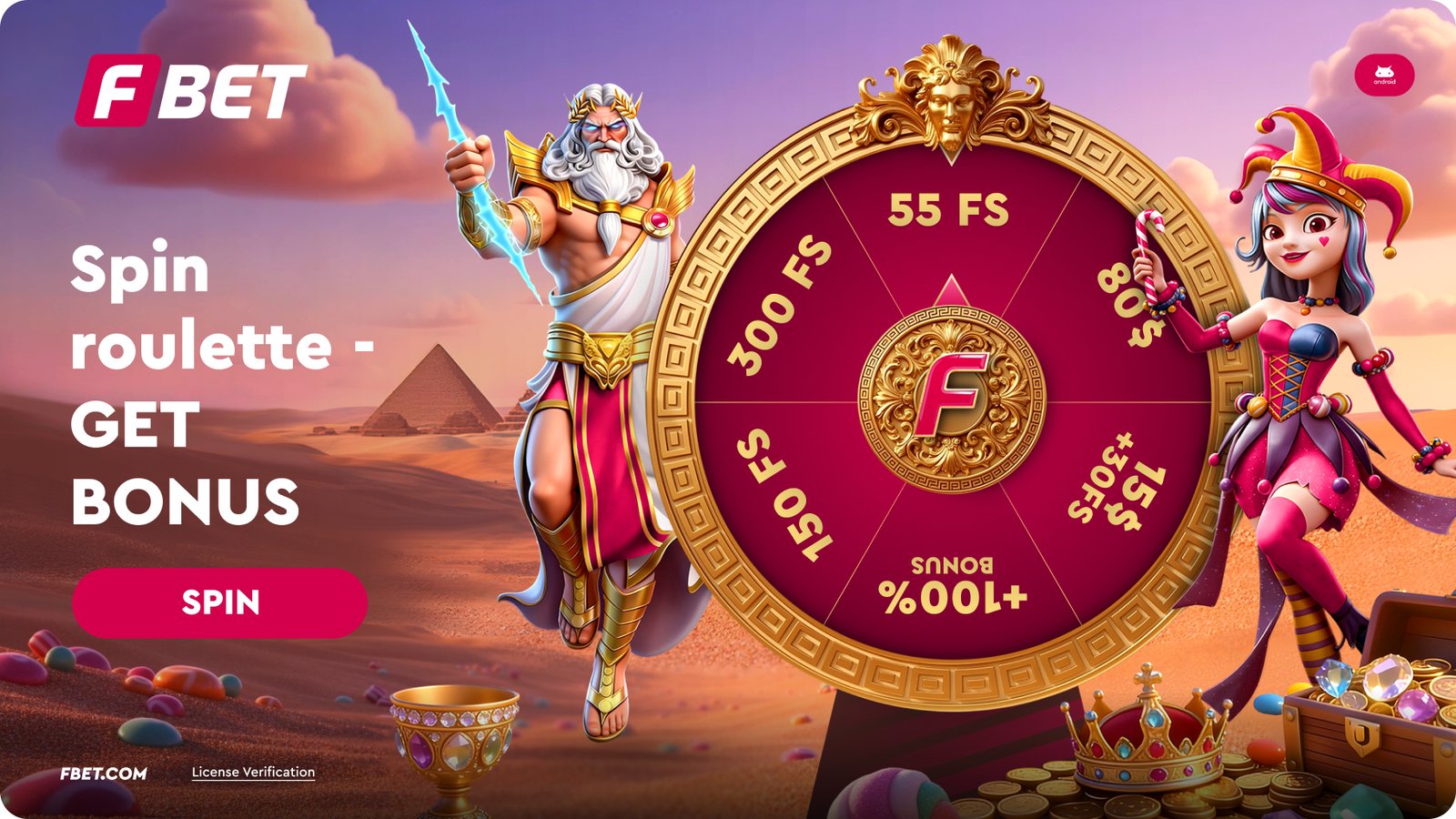 FBet Spin Roulette bonus landing page