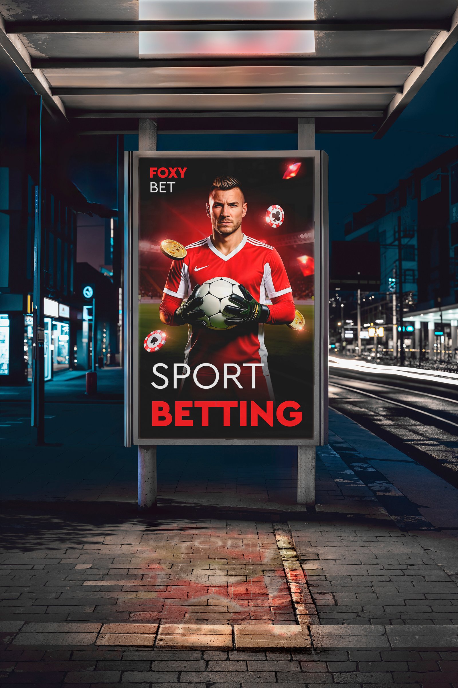 FoxyBet Sport Betting bus stop advertising poster