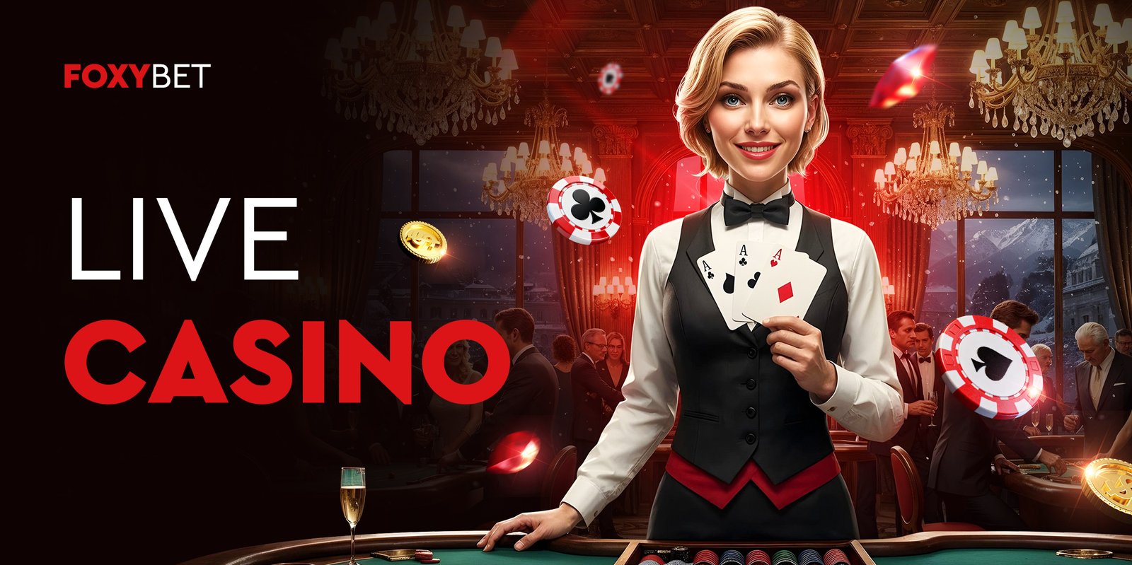 FoxyBet Live Casino promotional banner